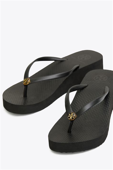 tory burch flip flops wedge.